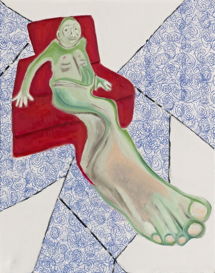 Cuadro contemporáneo - Pintura al óleo : El pie enfermo