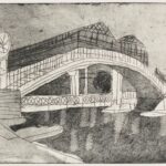 Grabado – Puente levadizo – Aguafuerte y aguatinta